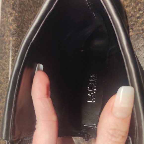 LIKE NEW! Ralph Lauren "Leola" Black High Heel Ankle Boots MSRP $140 (Copy) - Picture 15 of 16